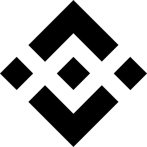 black and white Binance icon — free SVG & PNG download