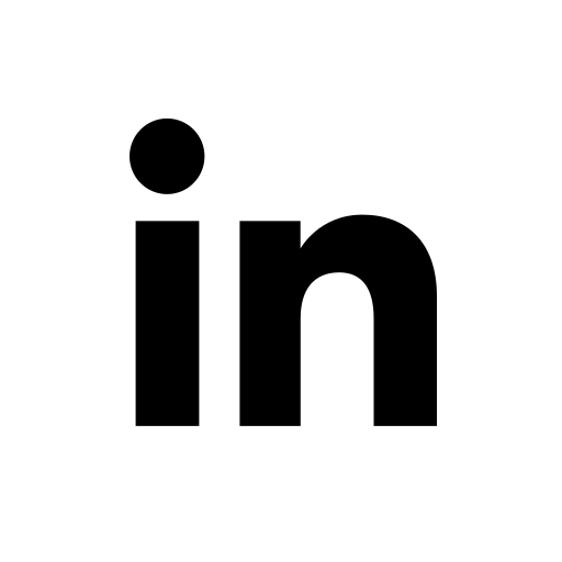 black and white LinkedIn icon — free SVG & PNG download