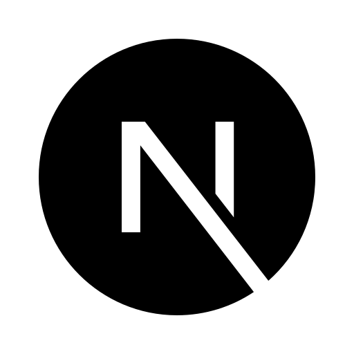 black and white Next.js icon — free SVG & PNG download