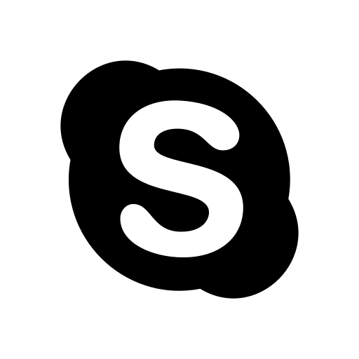 black and white Skype icon — free SVG & PNG download