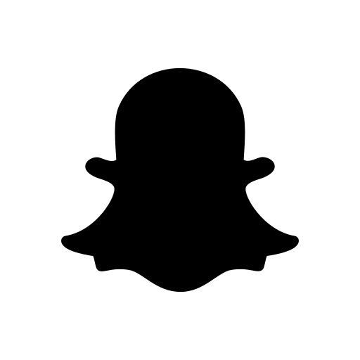 black and white Snapchat icon — free SVG & PNG download