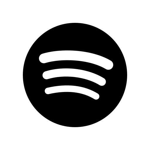 black and white Spotify icon — free SVG & PNG download