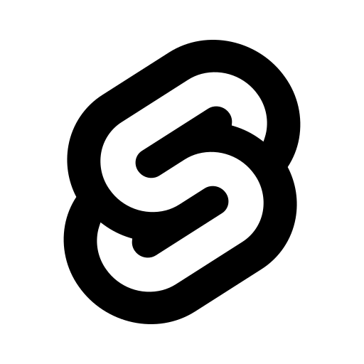 black and white Svelte icon — free SVG & PNG download