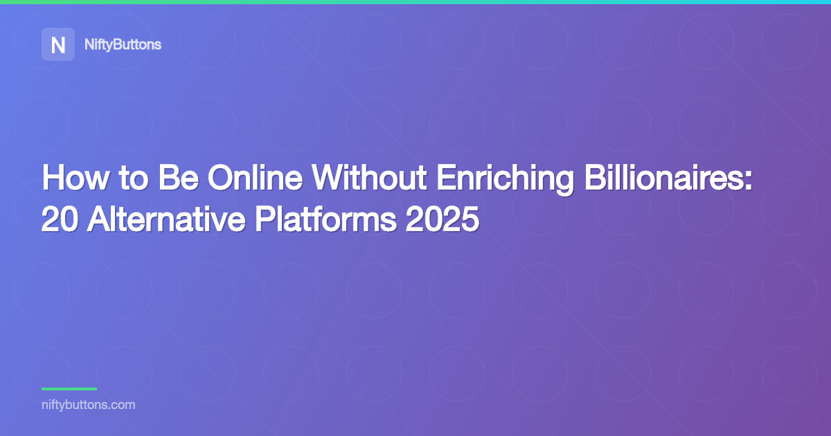 How to Be Online Without Enriching Billionaires