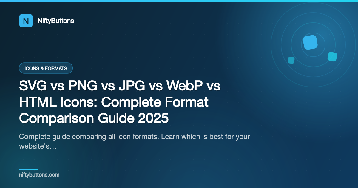 SVG vs PNG vs JPG vs WebP vs HTML Icons: The Complete Format Comparison Guide
